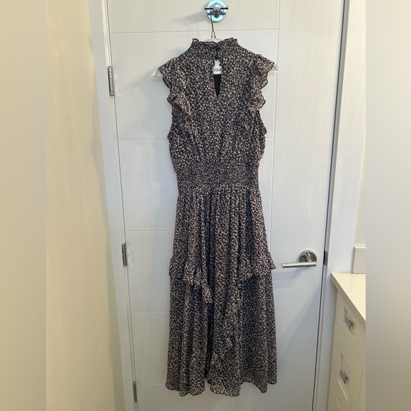 Lulu’s Evalina Floral Print Mock Neck Midi Dress. Size S. Perfect condition - Picture 5 of 7